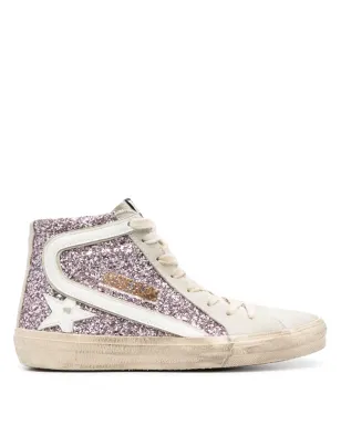 Golden Goose Slide glitter-detail sneakers - Pink - サムネイル1