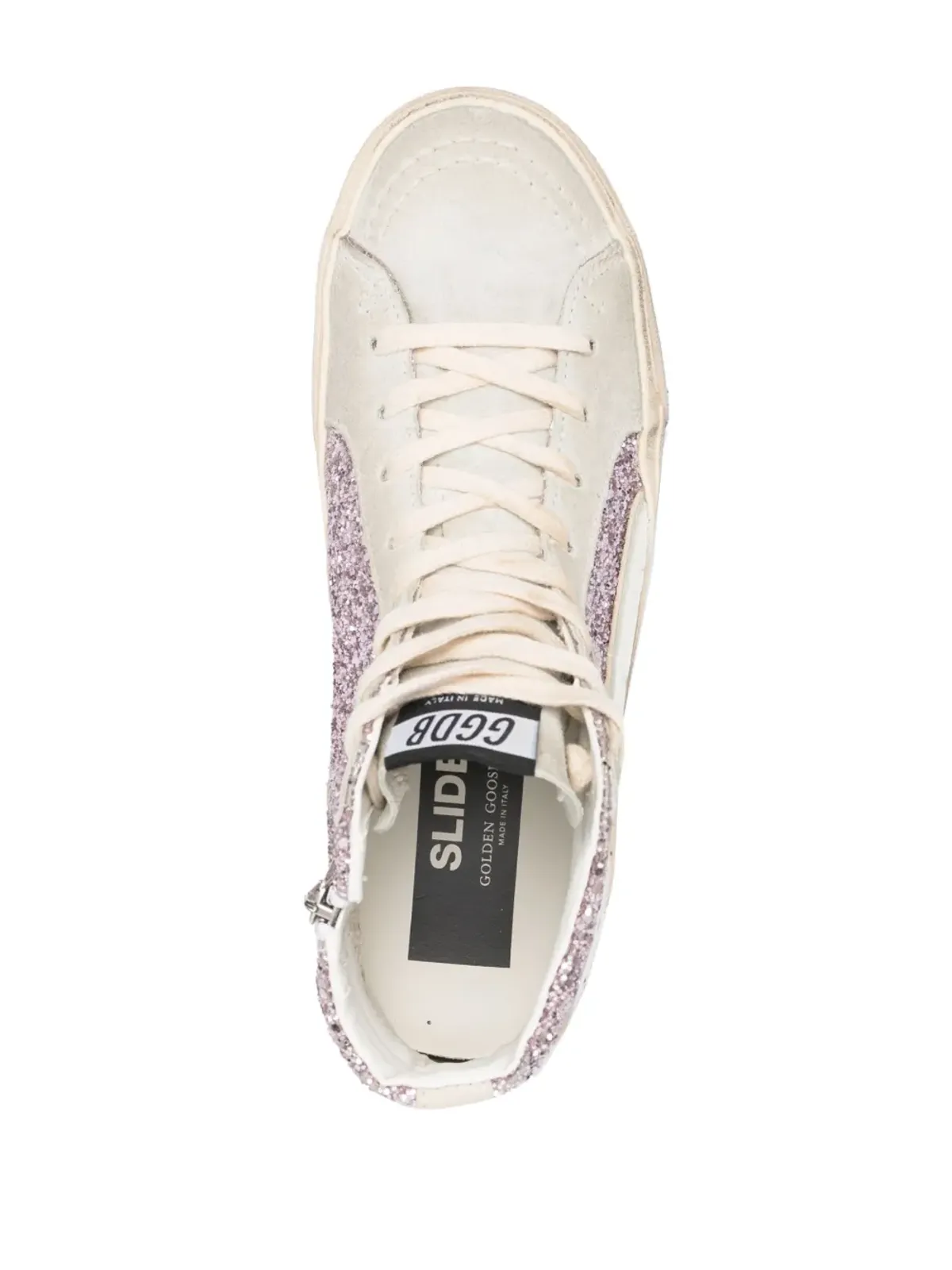 Golden Goose Slide glitter-detail sneakers - Pink - 画像4
