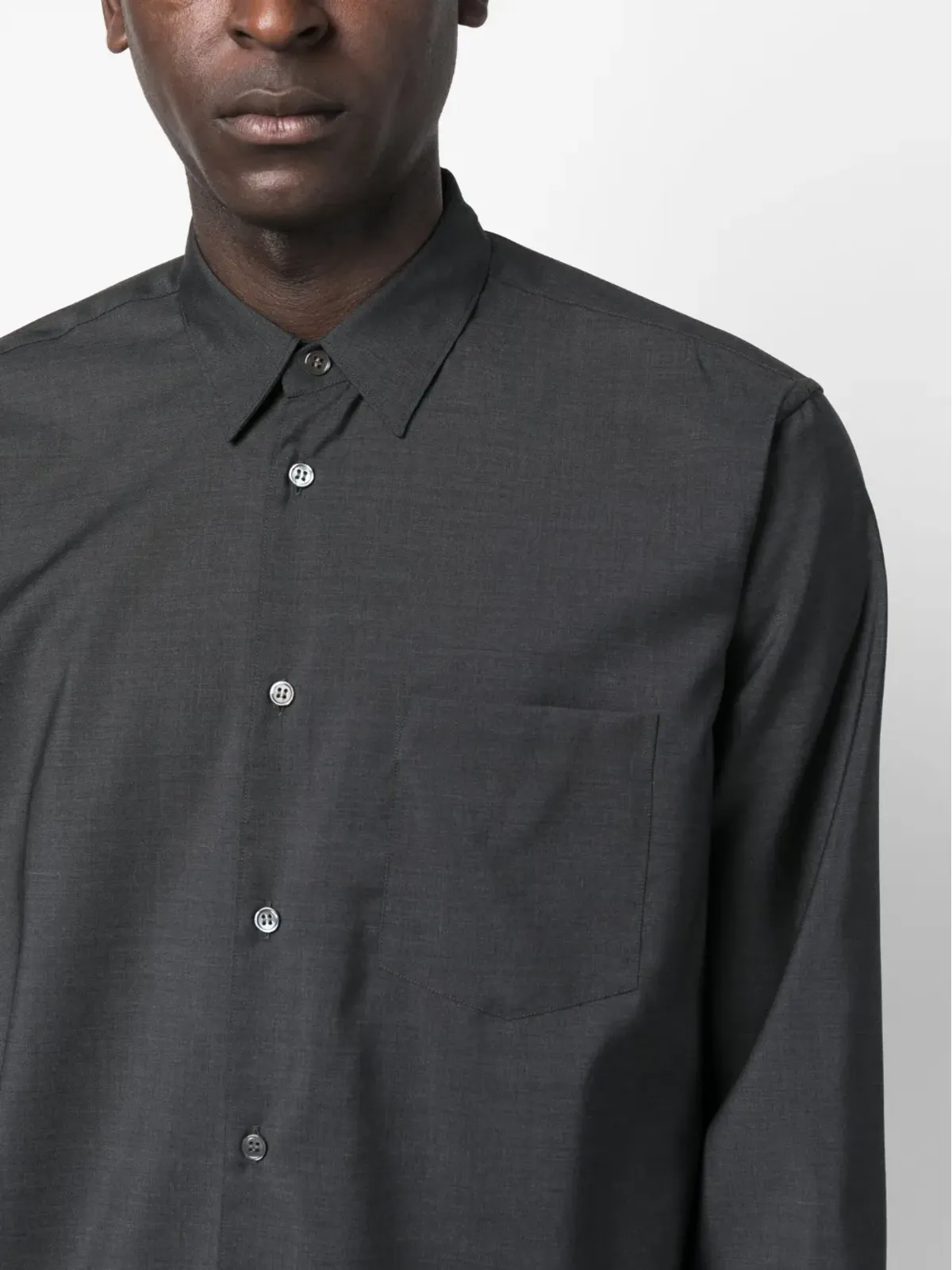Comme Des Garçons Shirt 長袖ウールシャツ - 画像5