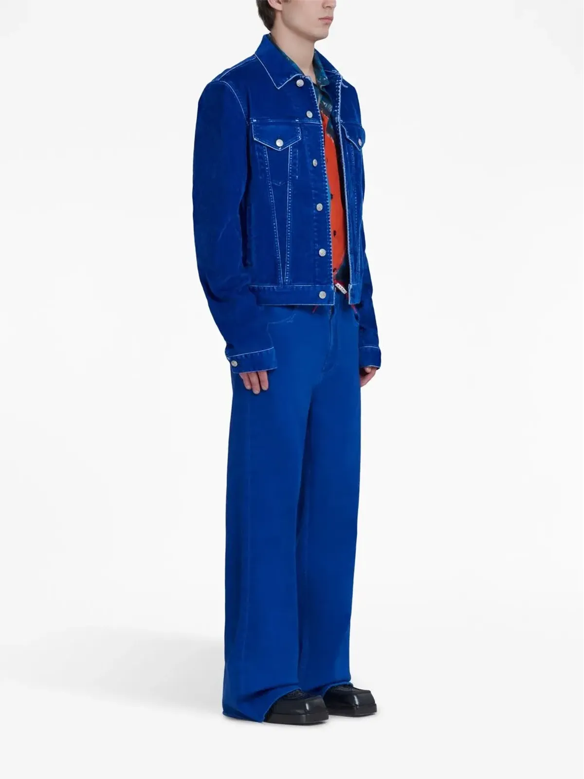 Marni ストレートレッグツイルパンツ - ブルー - 画像2