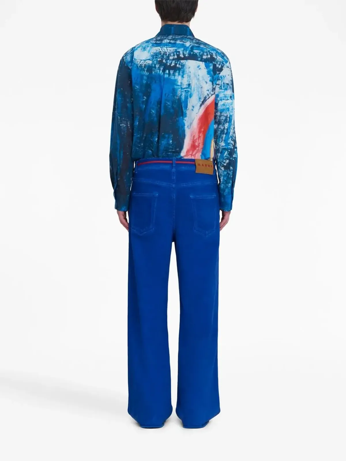 Marni ストレートレッグツイルパンツ - ブルー - 画像4