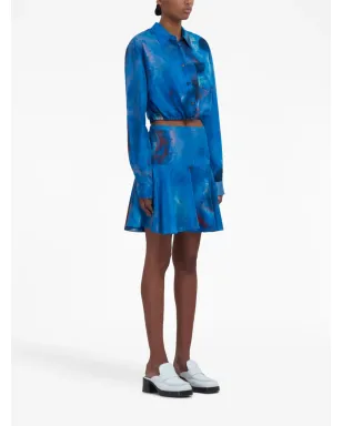 Marni アブストラクトプリント シルクスカート - サムネイル3