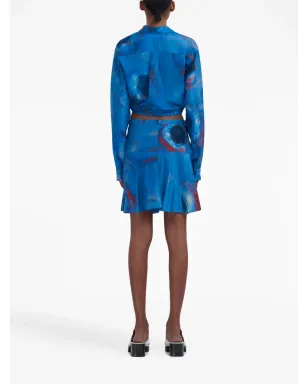 Marni アブストラクトプリント シルクスカート - サムネイル4