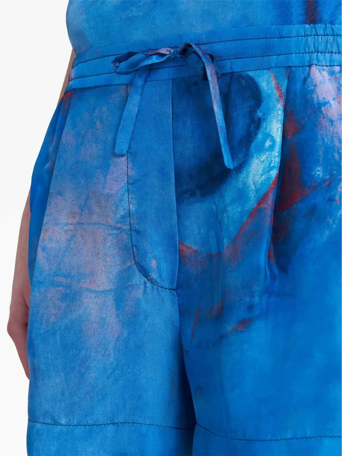 Marni ドローストリングウェスト シルクショーツ - 画像5