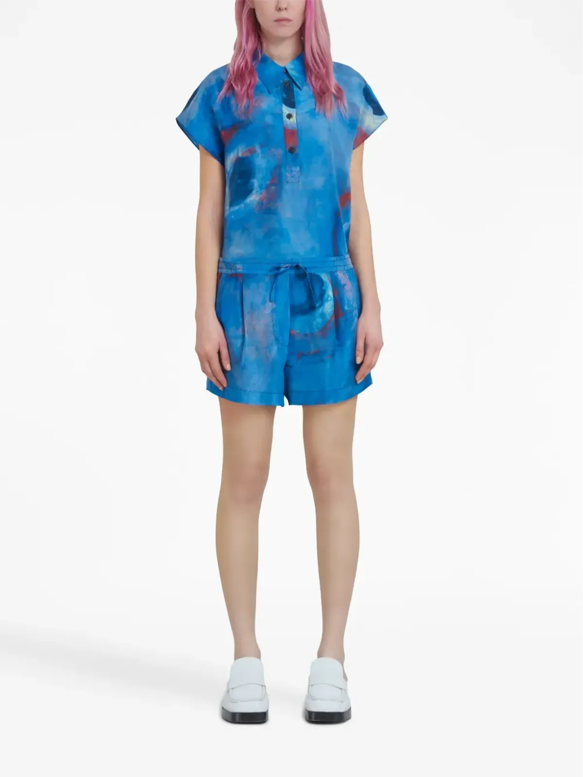 Marni ドローストリングウェスト シルクショーツ - 画像2