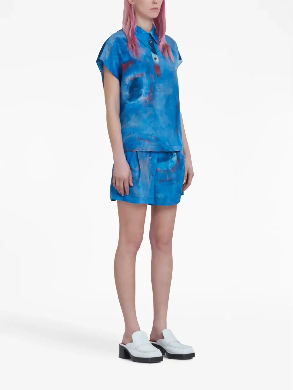 Marni ドローストリングウェスト シルクショーツ - 画像3