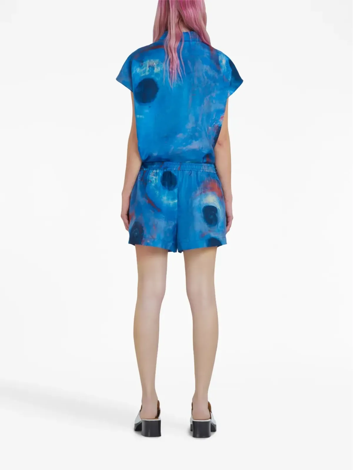 Marni ドローストリングウェスト シルクショーツ - 画像4