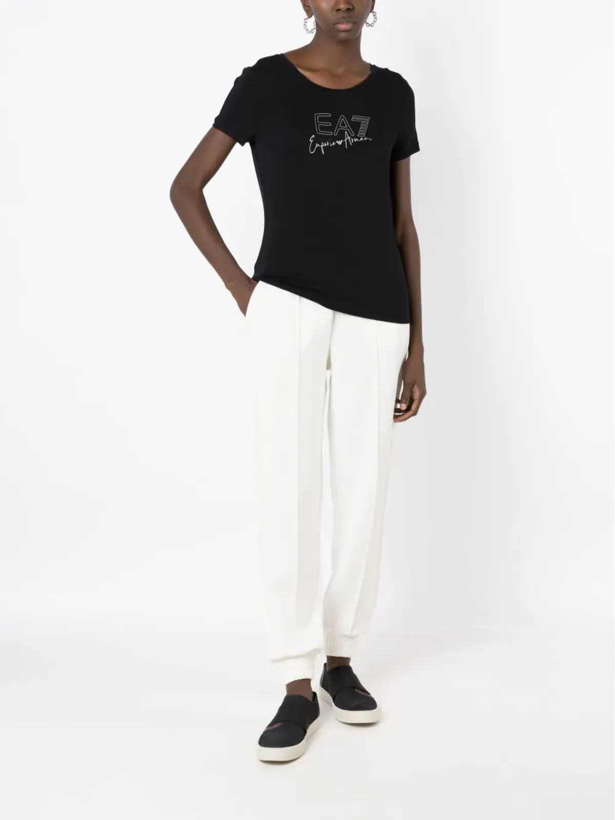Ea7 Emporio Armani ロゴプリントTシャツ - 画像2