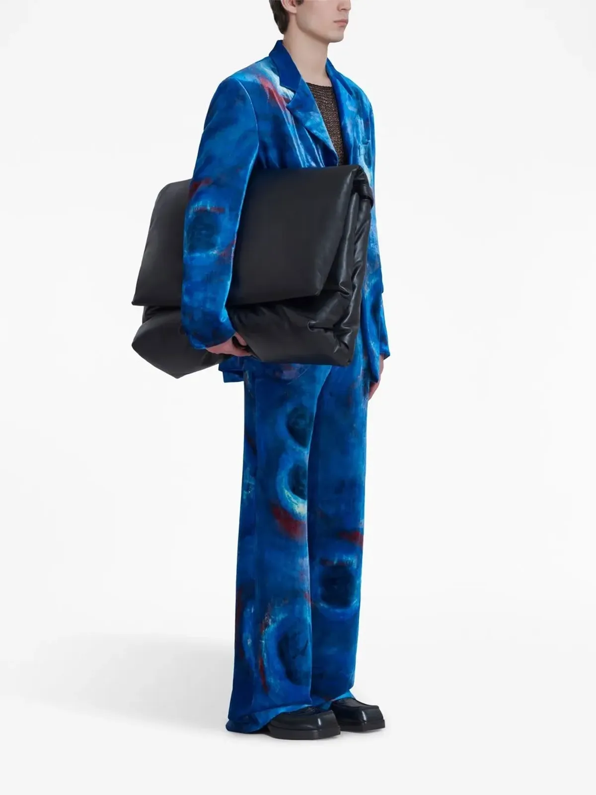 Marni ペインタリープリント シングルブレスト ブレザー - ブルー - 画像2