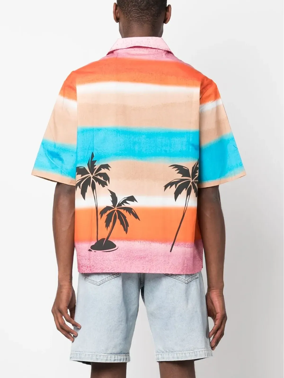 BARROW palm tree-print shirt - Pink - 画像5