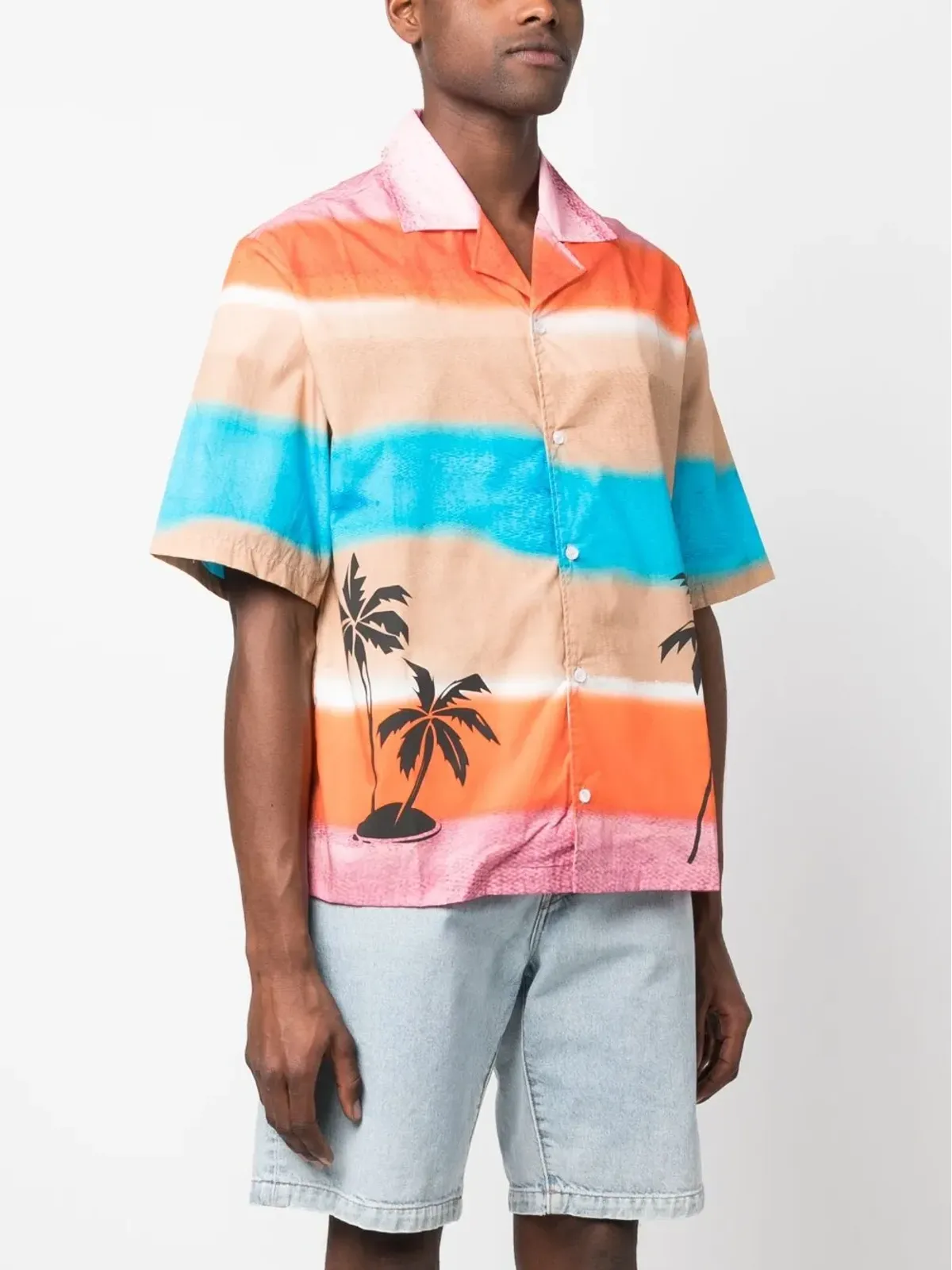 BARROW palm tree-print shirt - Pink - 画像4