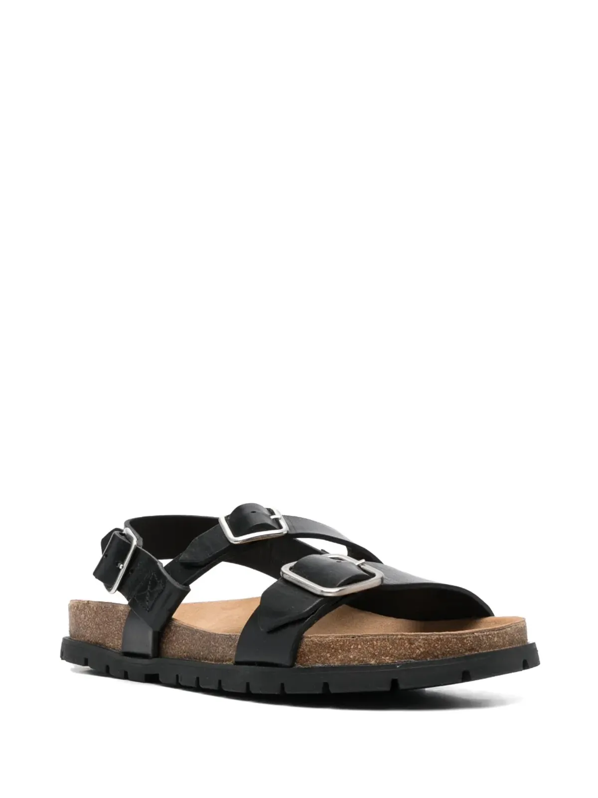 A.P.C. Aly バックルストラップ レザーサンダル - ブラック - 画像2