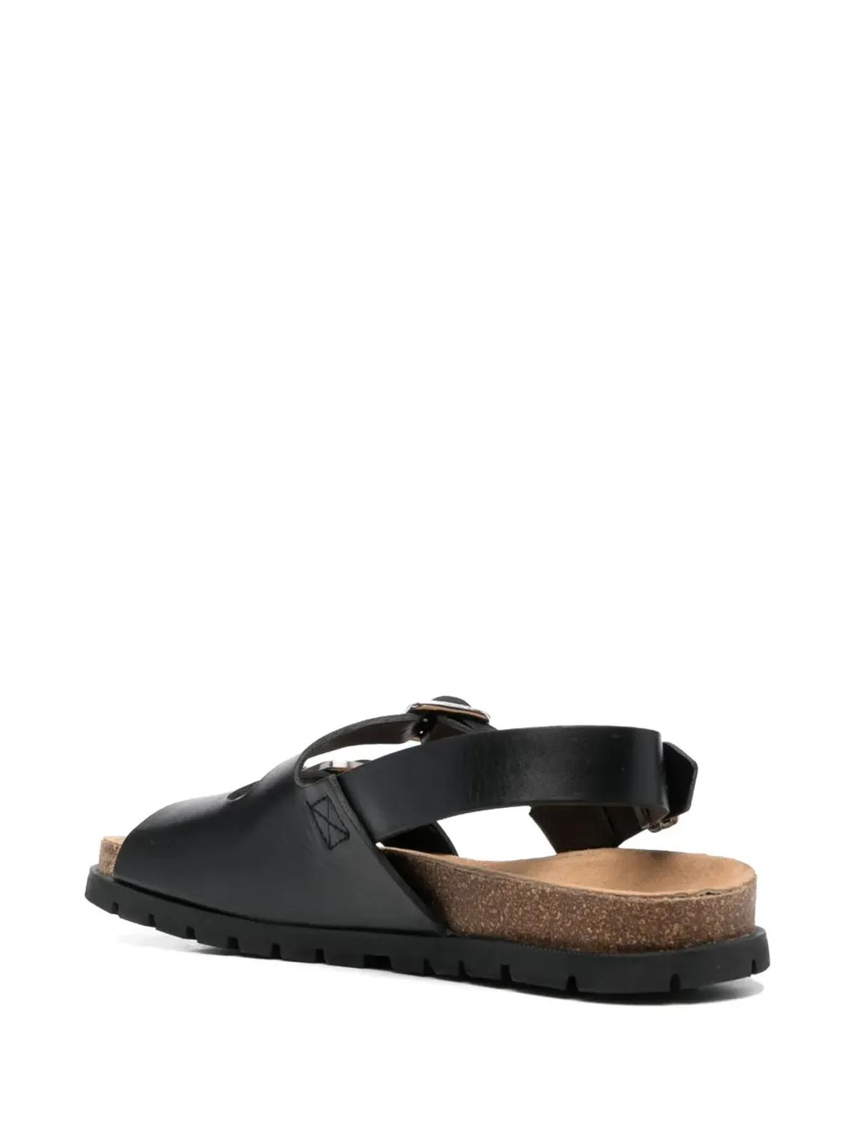 A.P.C. Aly バックルストラップ レザーサンダル - ブラック - 画像3