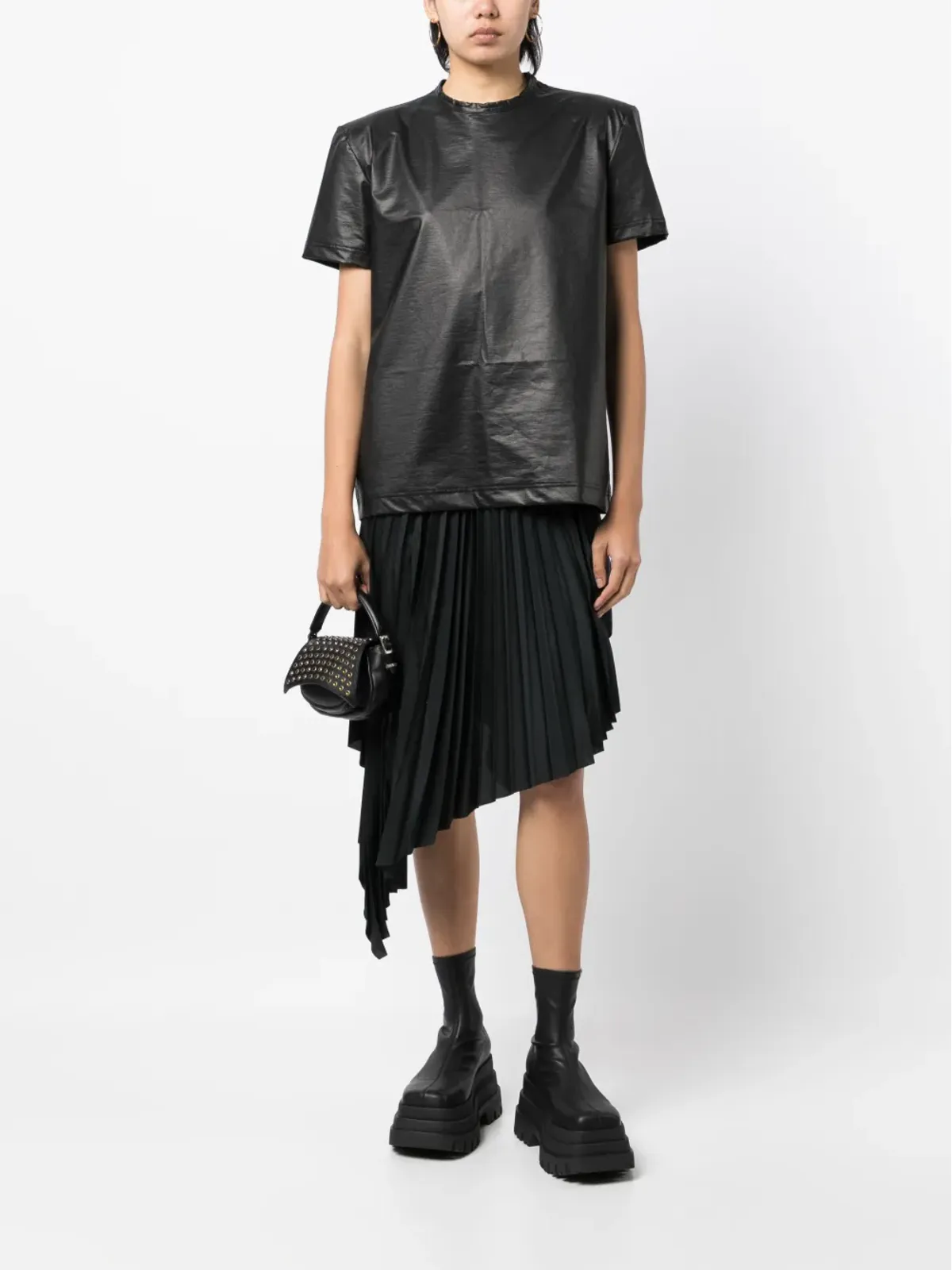 Junya Watanabe メタリック半袖Tシャツ - 画像2