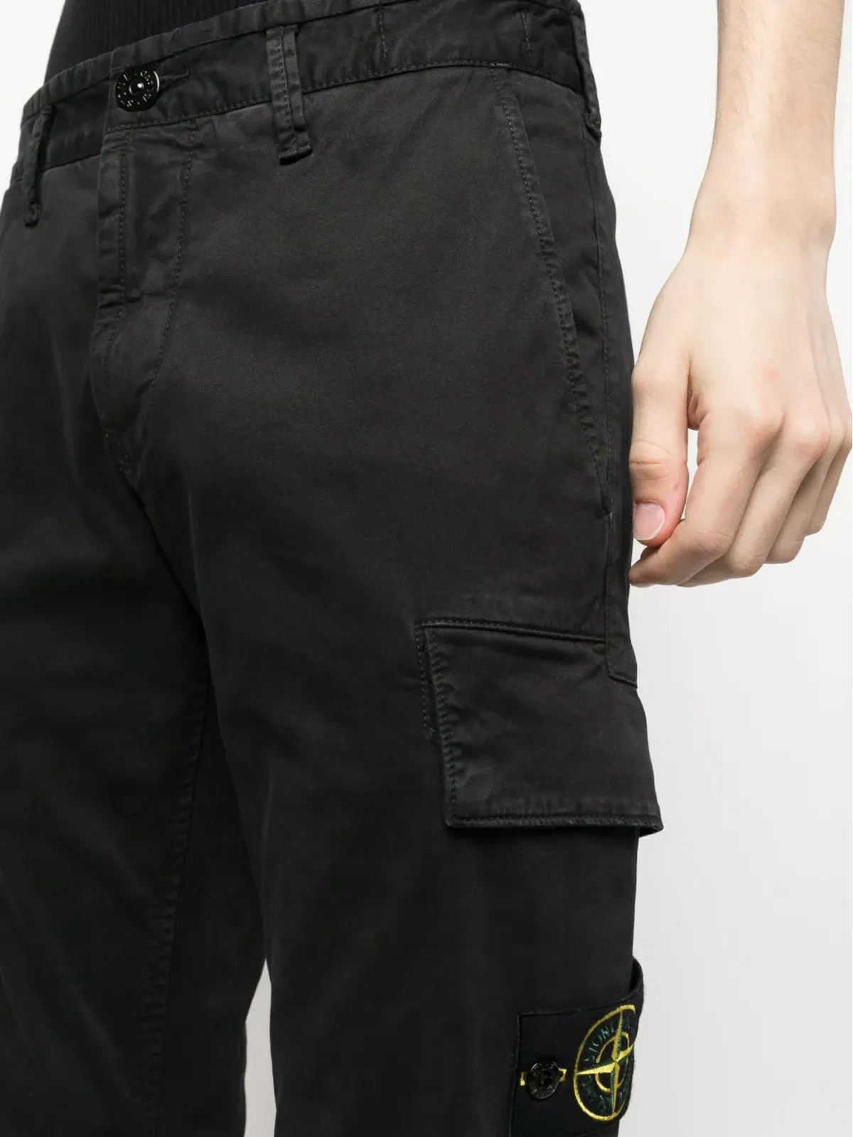 Stone Island ストレッチコットン テーパードパンツ - 画像5