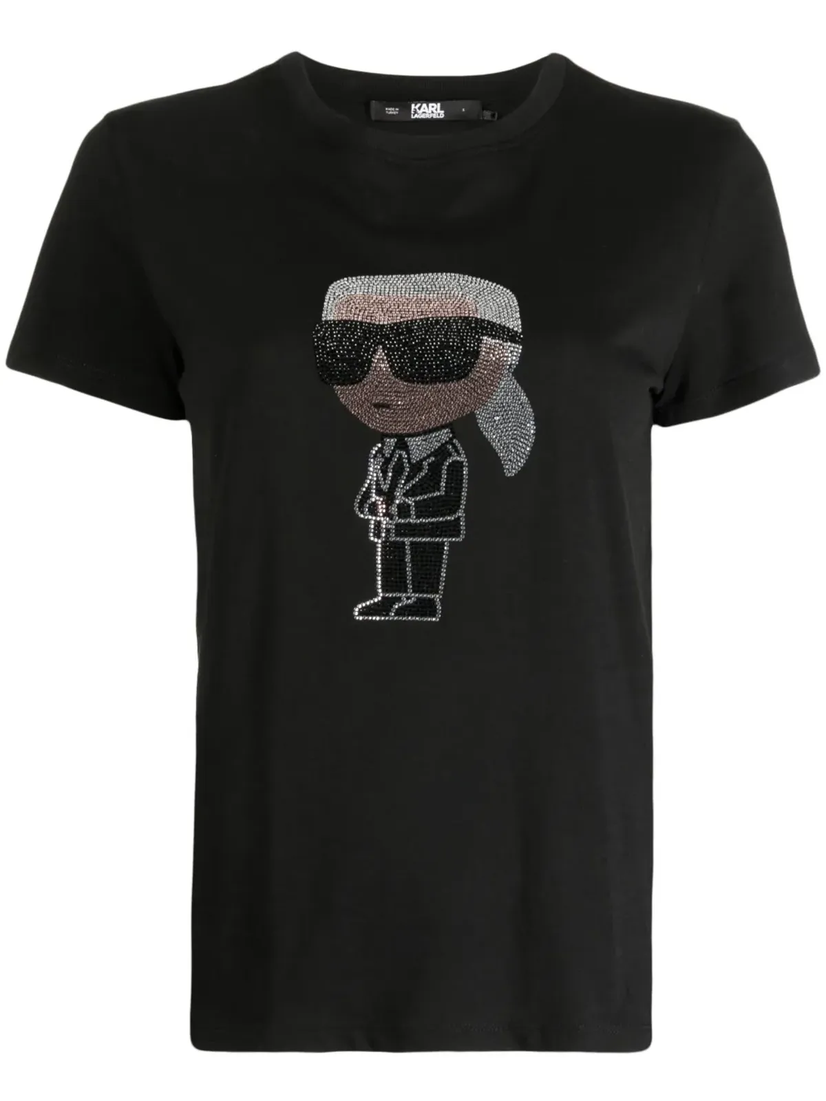 Karl Lagerfeld Ikon ラインストーン装飾 Tシャツ - 画像1