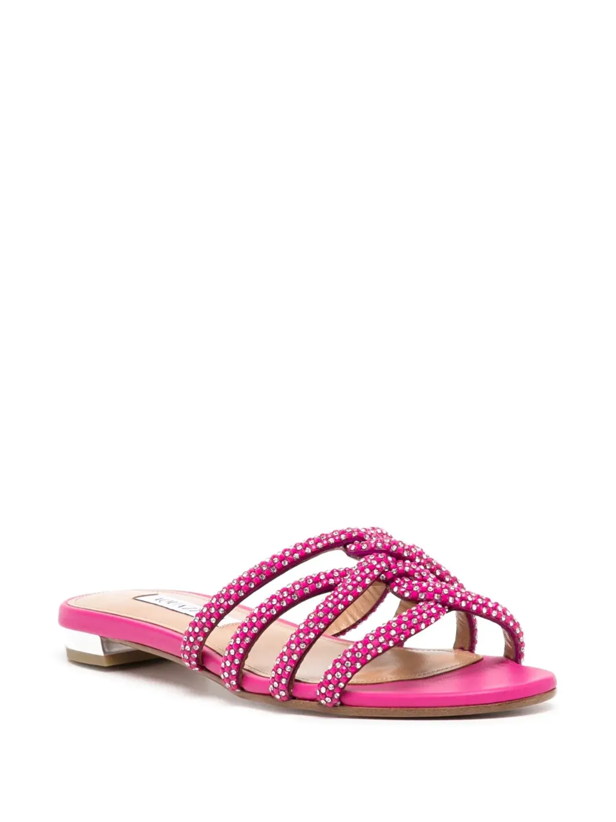 Aquazzura クリスタル付きフラットサンダル - 画像2