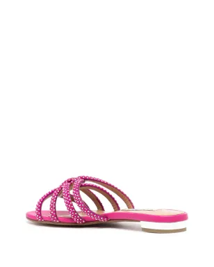 Aquazzura クリスタル付きフラットサンダル - サムネイル3