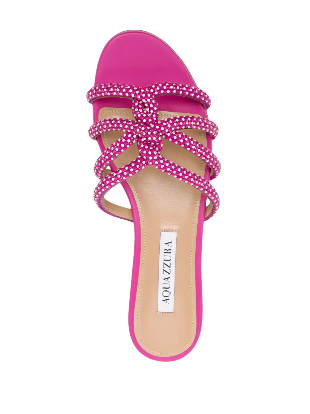 Aquazzura クリスタル付きフラットサンダル - 画像4