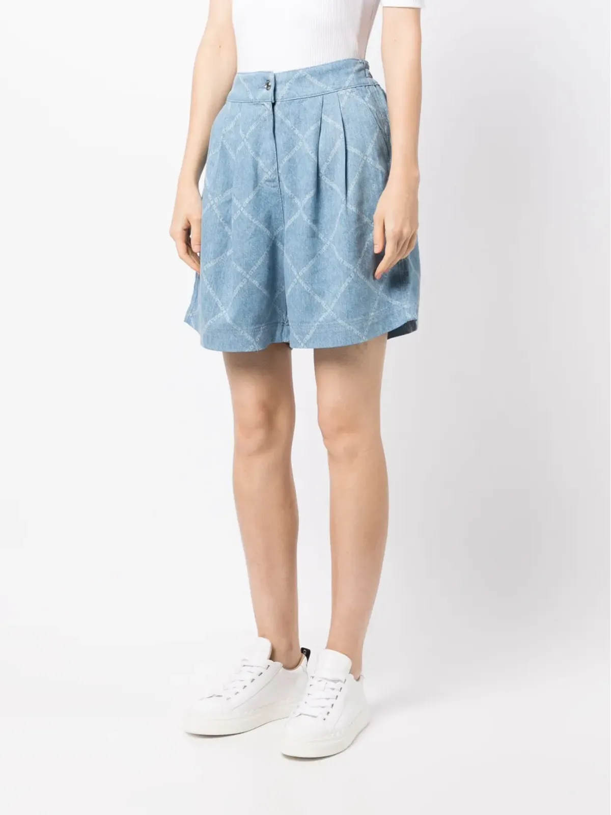 Karl Lagerfeld ロゴプリントデニムショーツ - 画像3