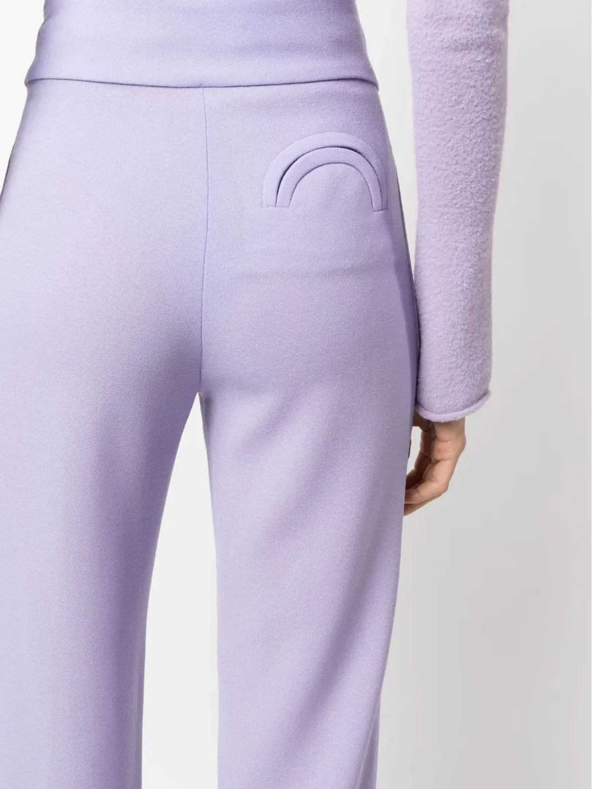 Blazé Milano クロップドストレートレッグ ウールパンツ - 画像5