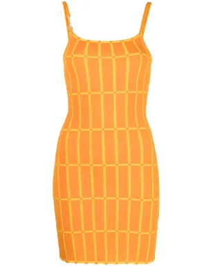 Jacquemus Maille Malha fitted dress - Orange - サムネイル1