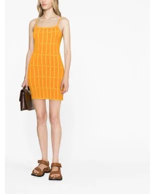 Jacquemus Maille Malha fitted dress - Orange - サムネイル2