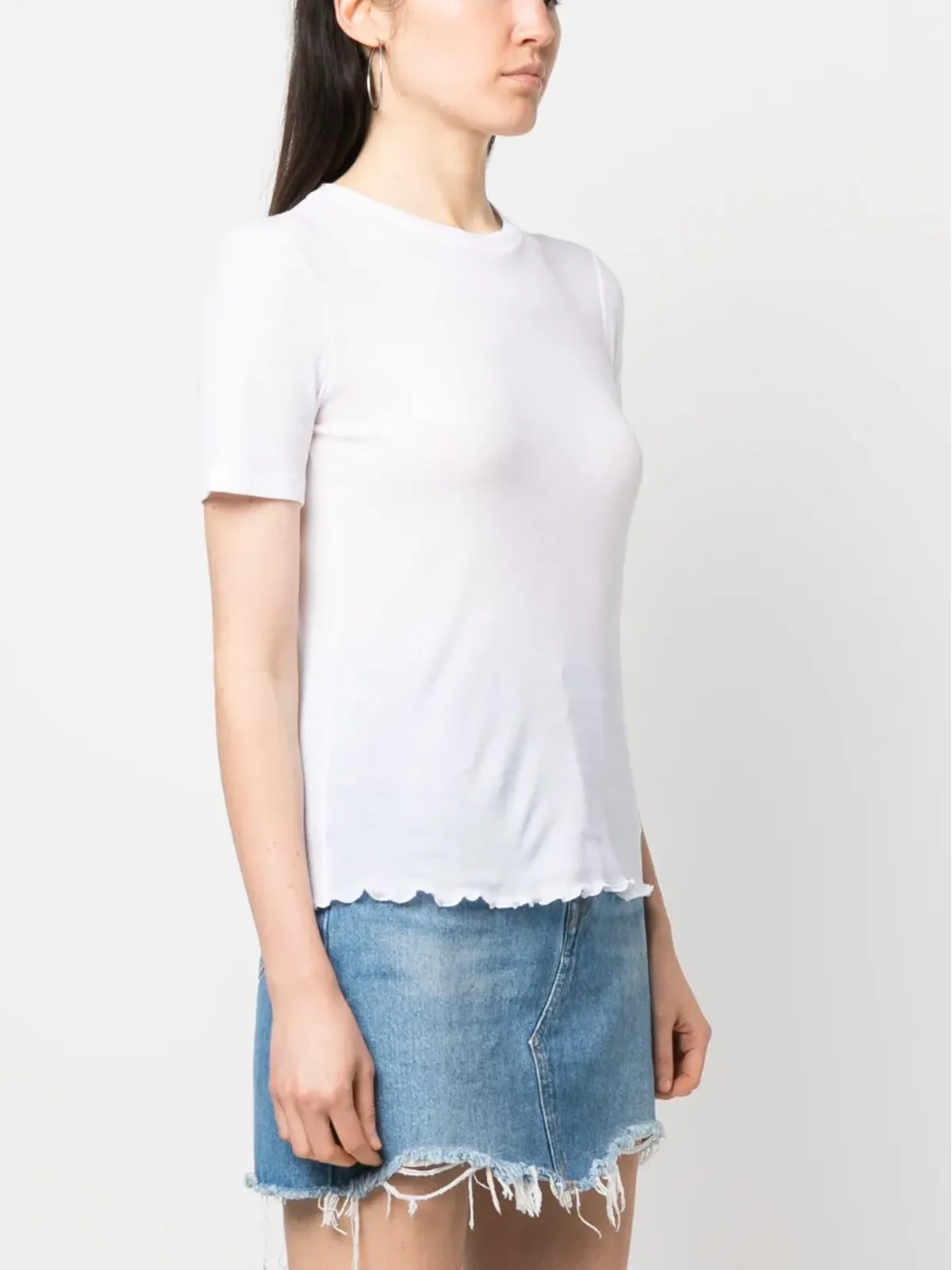 Semicouture レタスヘム半袖Tシャツ - 画像3