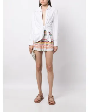 Missoni ジグザグ柄コットンショーツ - Multicolour - サムネイル2