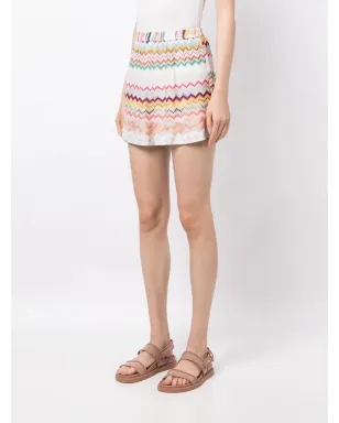 Missoni ジグザグ柄コットンショーツ - Multicolour - サムネイル3