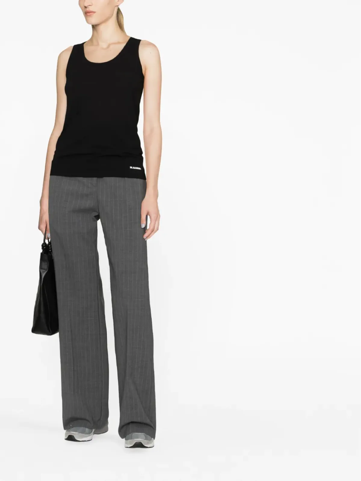 Jil Sander ロゴプリント コットン タンクトップ - 画像4