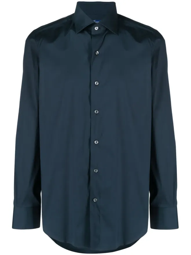 Finamore 1925 Napoli Finamore 1925 Napoli コットンブレンドシャツ ネイビーの商品画像