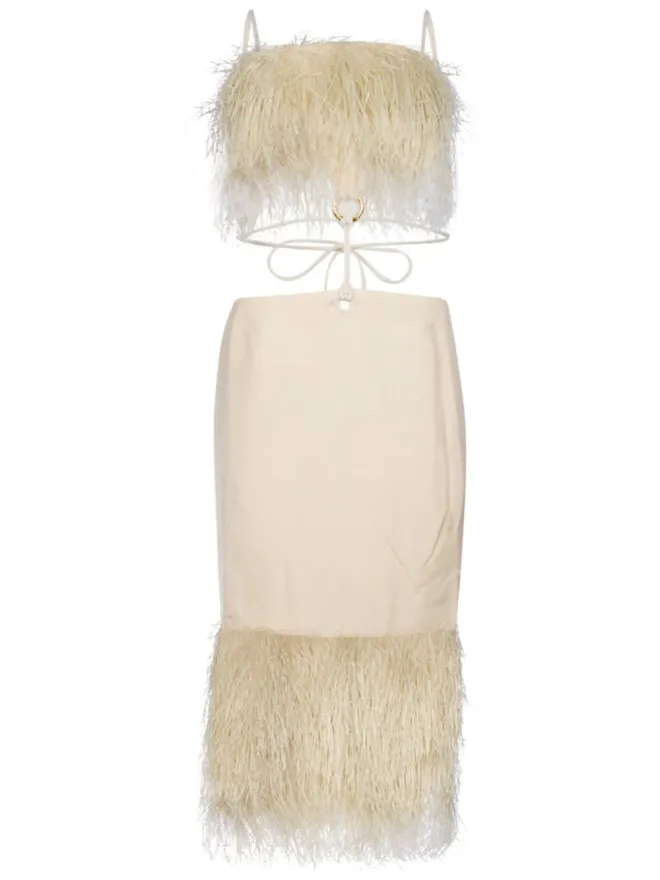 JACQUEMUS Jacquemus ラフィアのフリンジドレスの商品画像