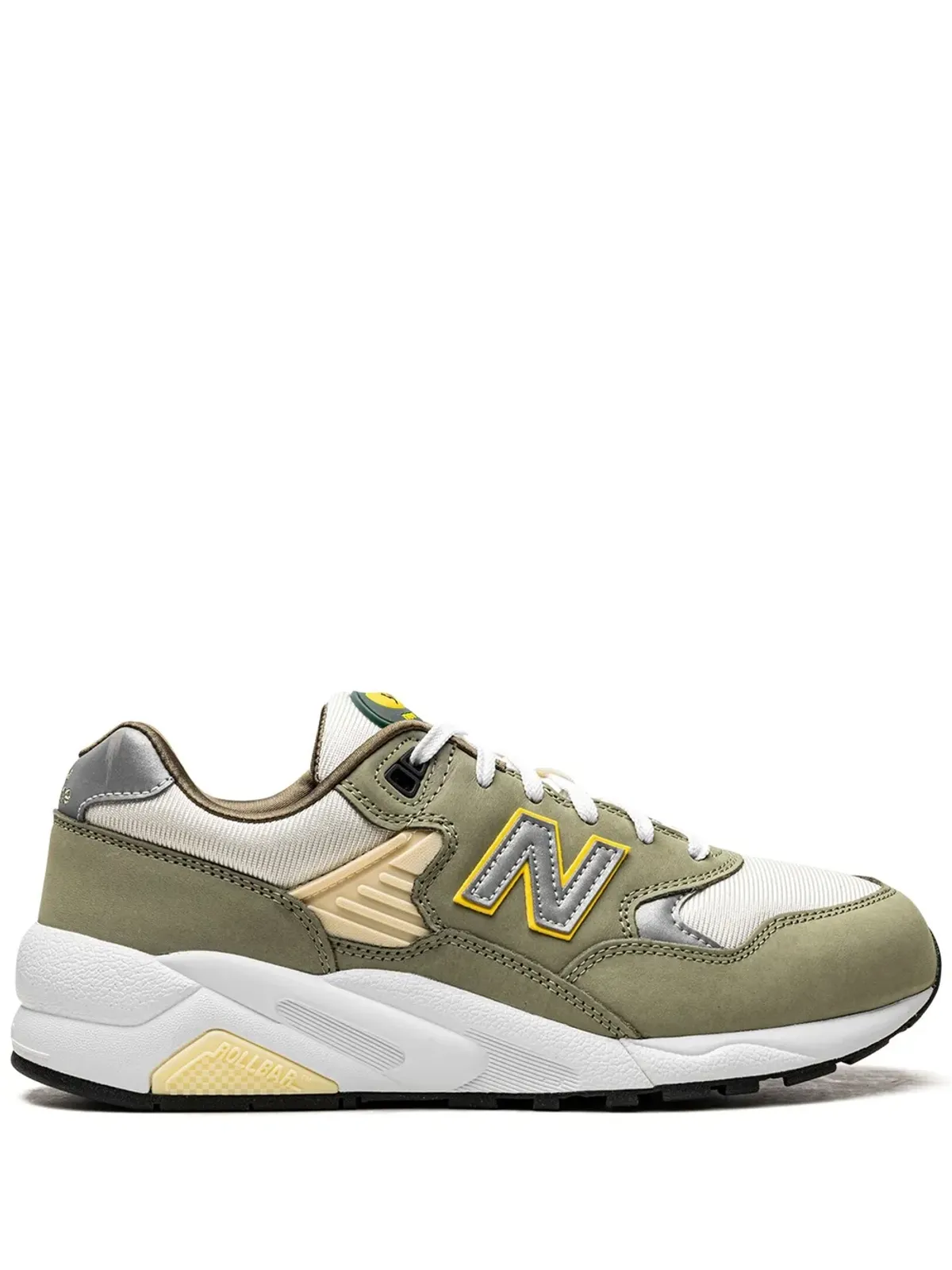 New Balance 580 オリーブ色スニーカー - 画像1