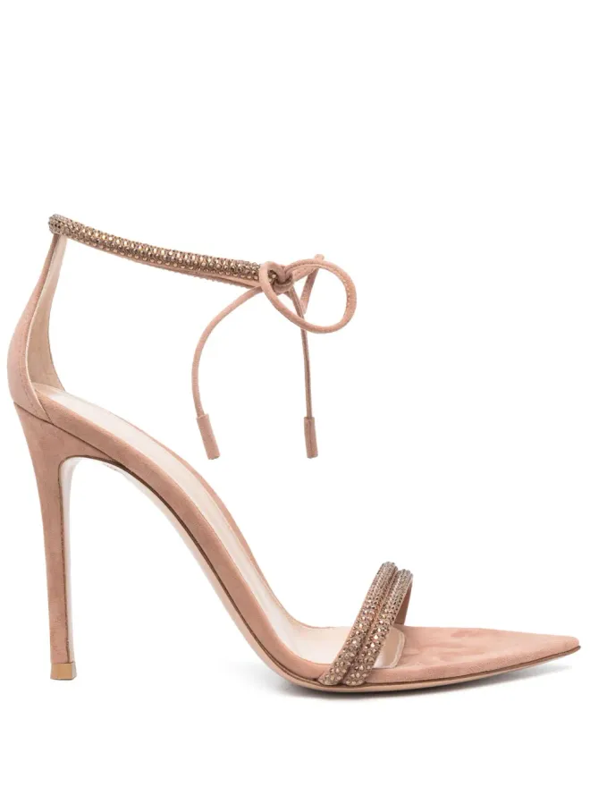 Gianvito Rossi Gianvito Rossi モンテカルロ 105mm スエード サンダル - Neutralsの商品画像