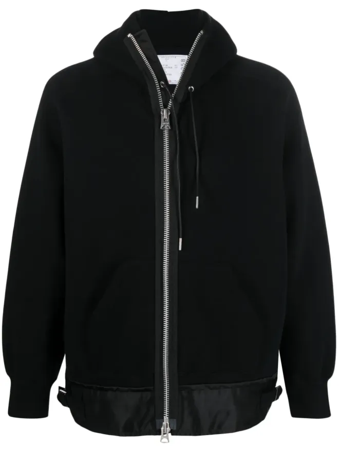 sacai sacai ジップアップ コットンブレンド フーディの商品画像