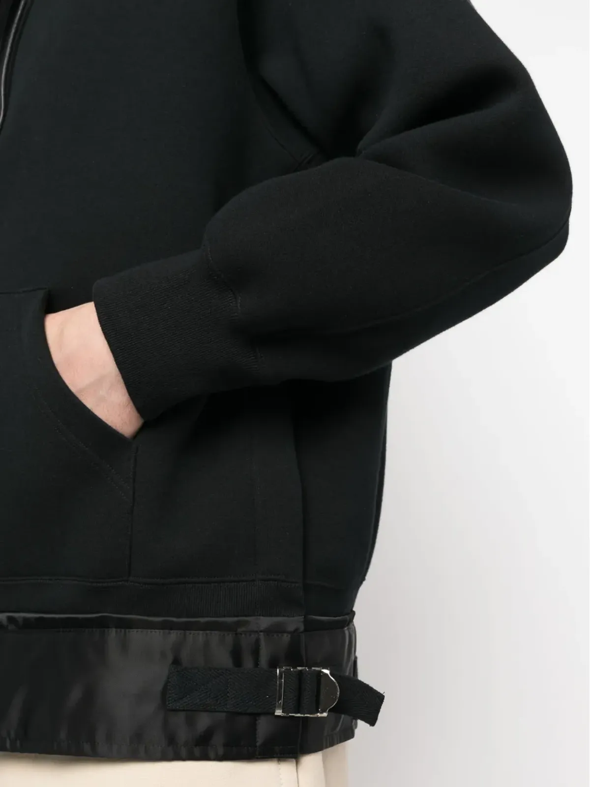 sacai ジップアップ コットンブレンド フーディ - 画像5