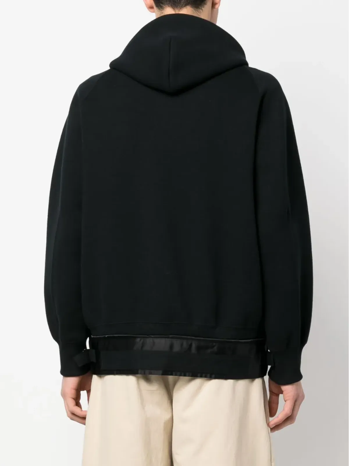 sacai ジップアップ コットンブレンド フーディ - 画像4