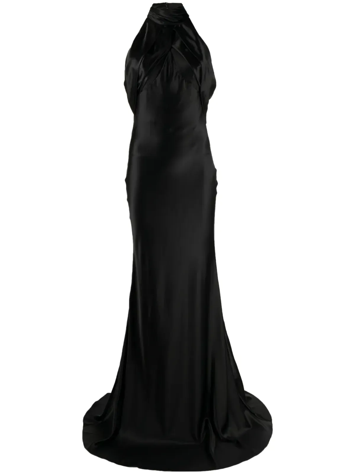Rachel Gilbert Audrey halterneck silk gown - Black - 画像1