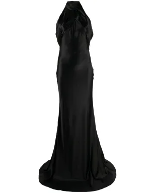 Rachel Gilbert Audrey halterneck silk gown - Black - サムネイル1