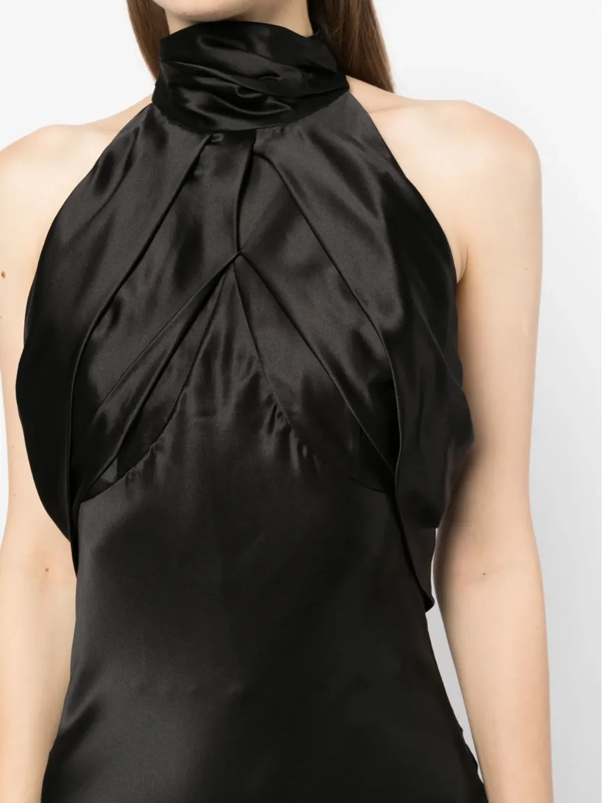 Rachel Gilbert Audrey halterneck silk gown - Black - 画像5