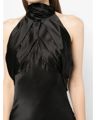 Rachel Gilbert Audrey halterneck silk gown - Black - サムネイル5