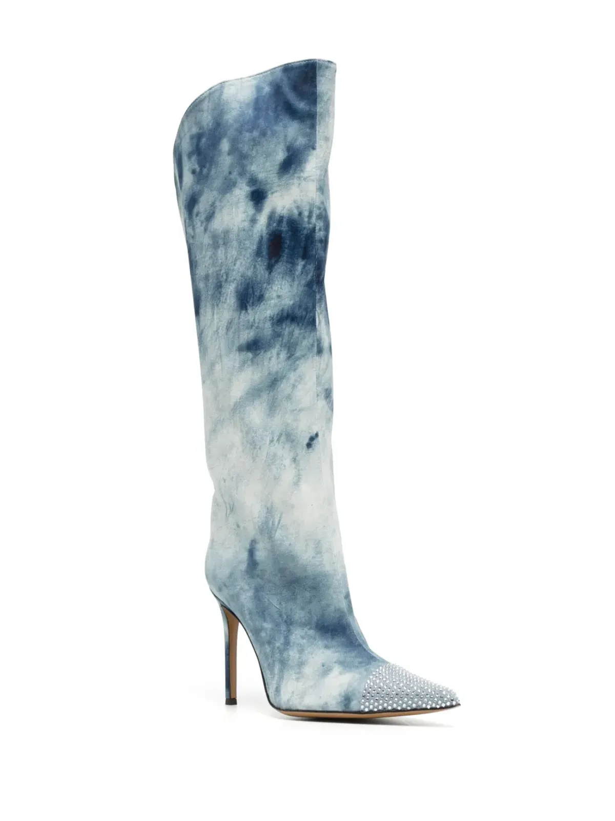 Alexandre Vauthier 105mm スノープリントデニムブーツ - ブルー - 画像2