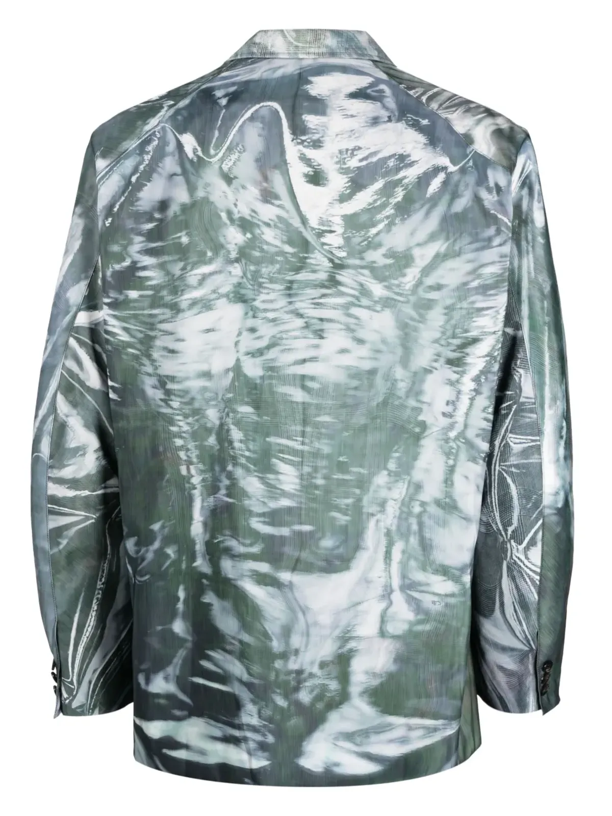 Doublet アブストラクトプリントのシングルブレストブレザー - 画像2