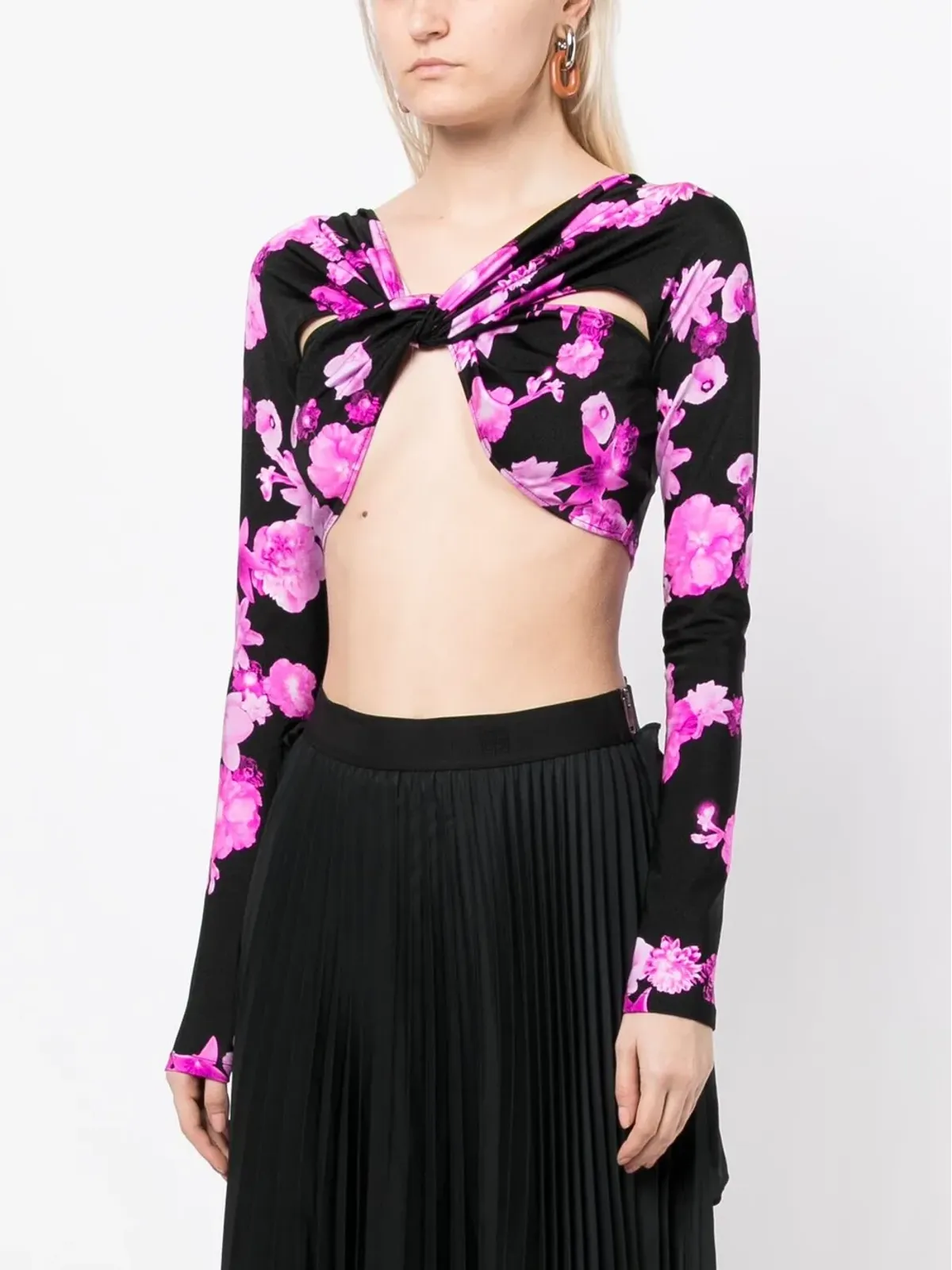Coperni 花柄プリント クロップトップ - 画像3