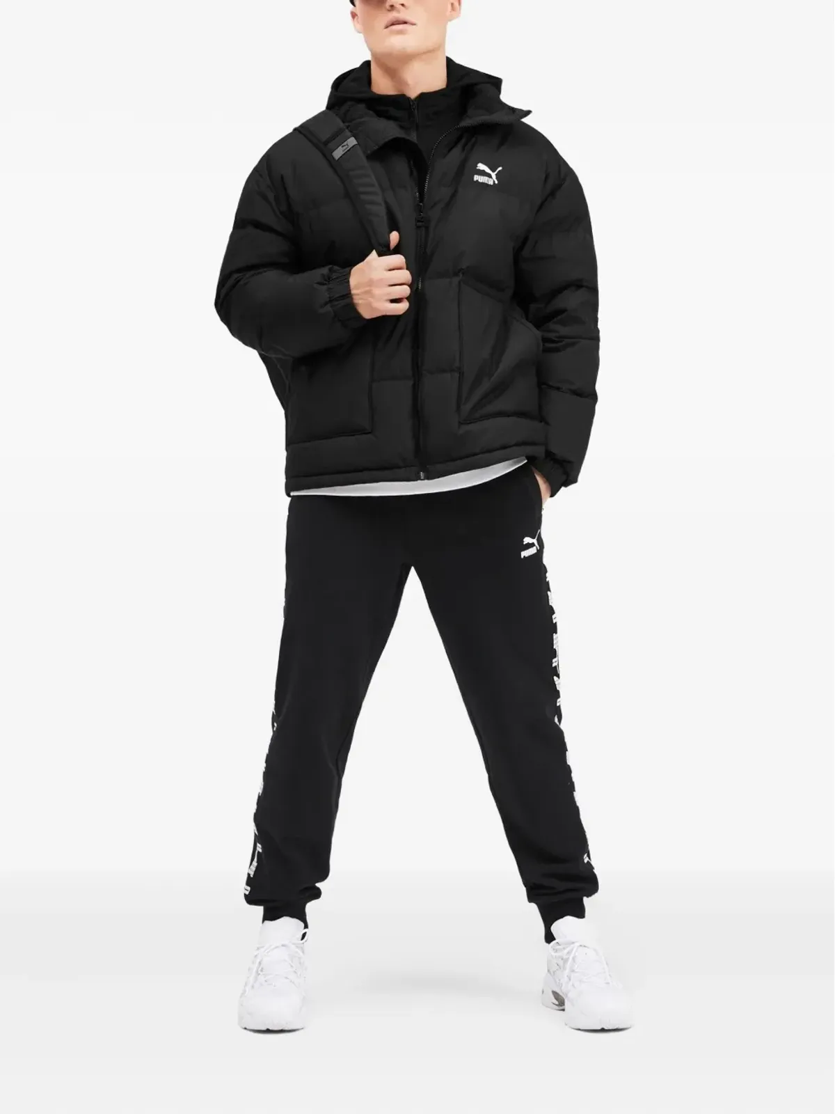 PUMA ロゴ入り キルティング ダウンジャケット - 画像2