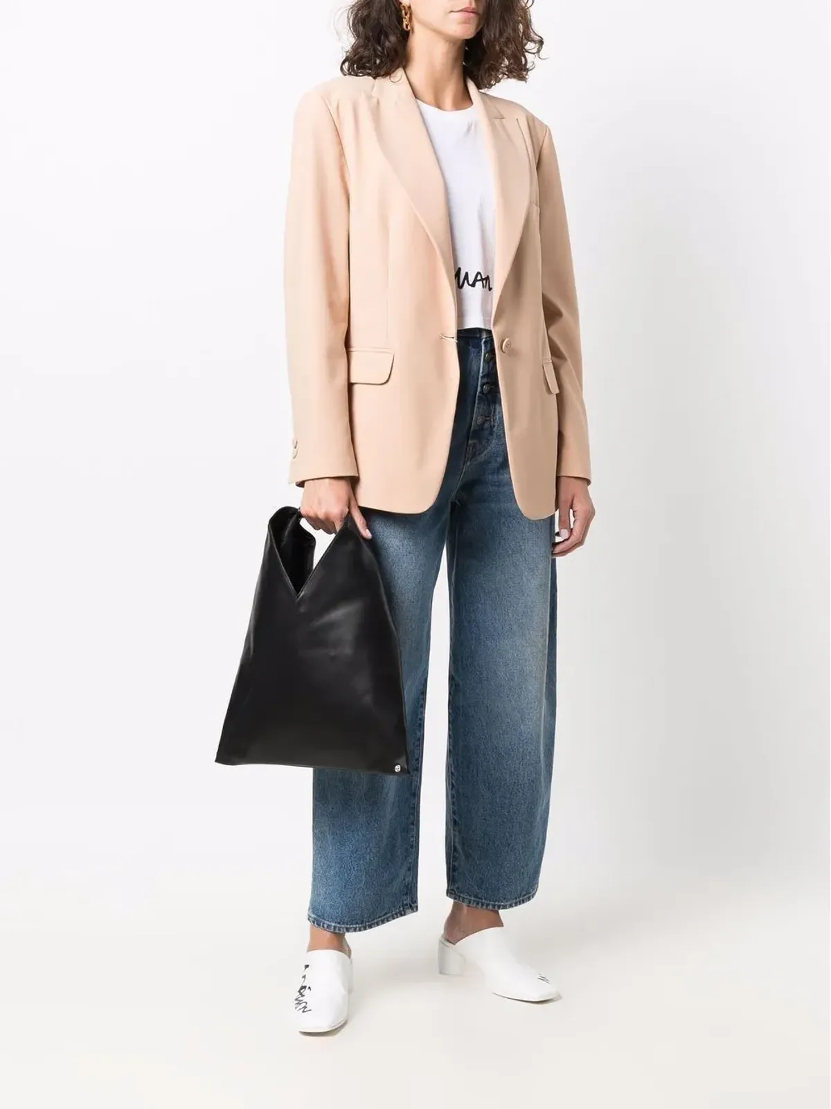 MM6 Maison Margiela クラシック日本風トートバッグ ブラック - 画像2
