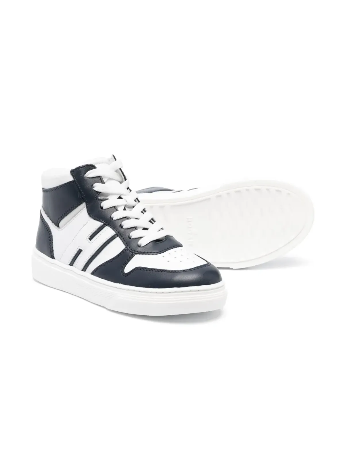 Hogan Kids カラーブロックパネル ハイトップスニーカー - 画像2