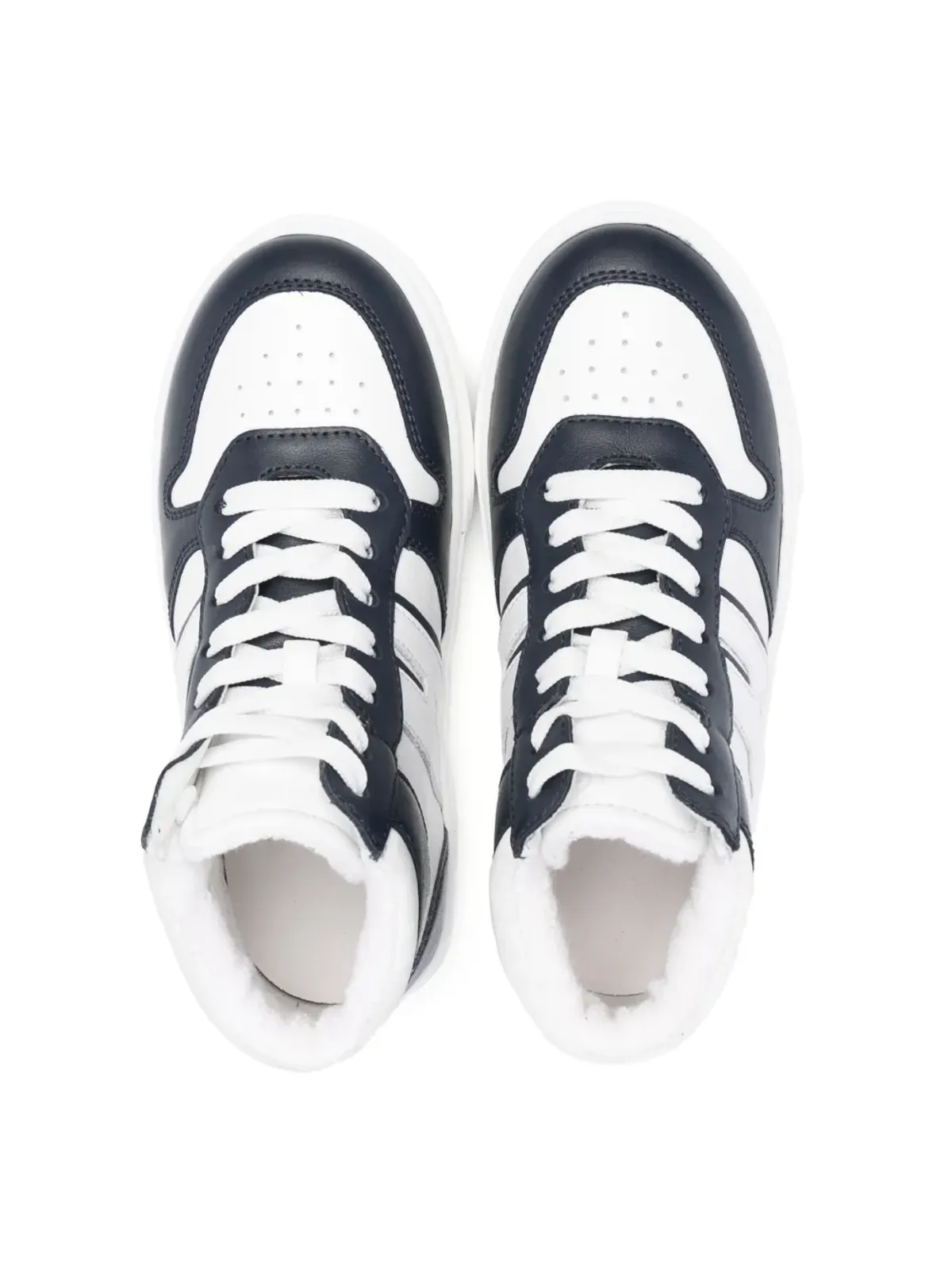 Hogan Kids カラーブロックパネル ハイトップスニーカー - 画像3