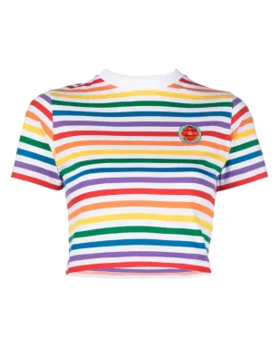 Casablanca ストライプ柄 クロップドTシャツ - サムネイル1